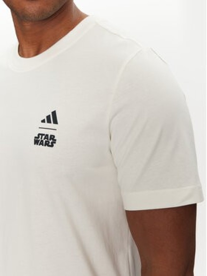 adidas T-Shirt Star Wars The Mandalorian™ JI5715 Biały Regular Fit