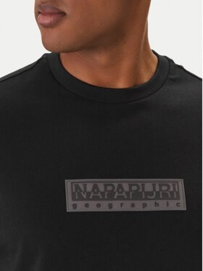 Napapijri T-Shirt S-Box Logo NP0A4IFL Czarny Regular Fit