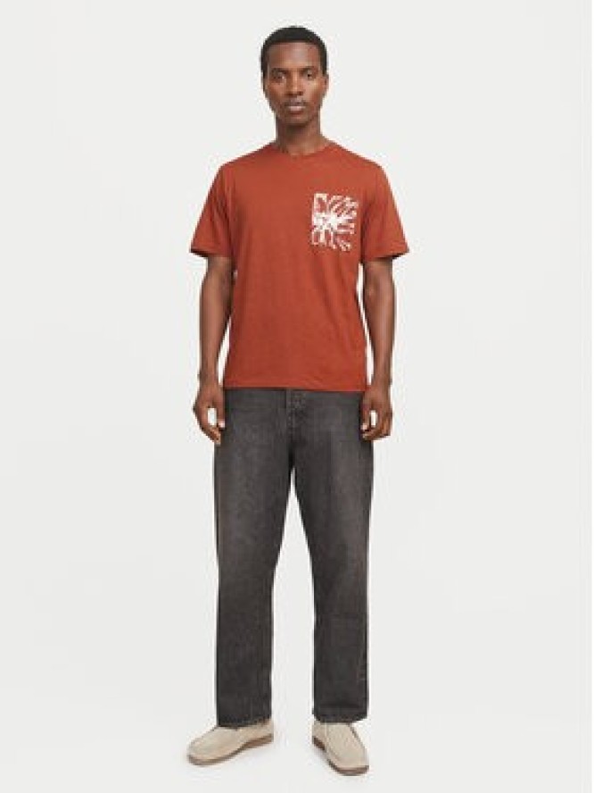 Jack & Jones T-Shirt Split 12272995 Brązowy Regular Fit