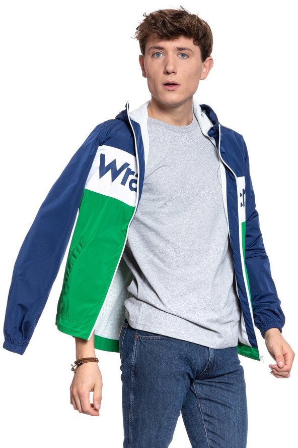 KURTKA WRANGLER WALLY WINDBREAKER BLUE DEPTHS W4707V9JY 112128992