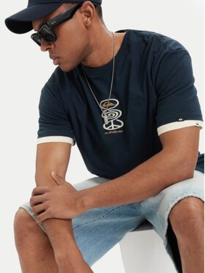 Quiksilver T-Shirt Harmony Spiral EQYZT08304 Granatowy Regular Fit