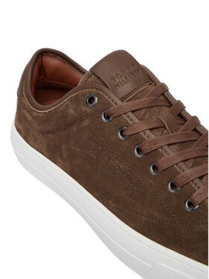 Tommy Hilfiger Sneakersy Premium Dress Leather Mix FM0FM05842 Brązowy