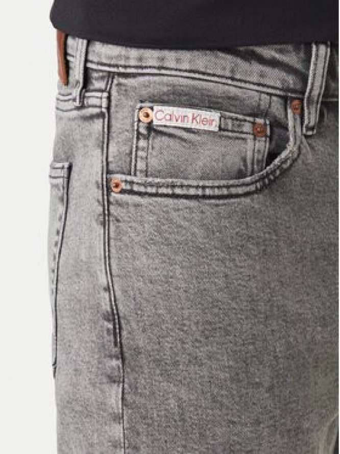 Calvin Klein Jeans Jeansy LV04RF928G Szary Tapered Fit