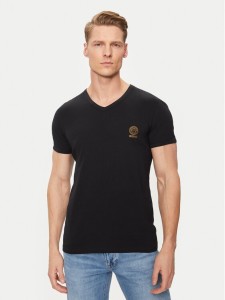 Versace T-Shirt AUU01004 Czarny Regular Fit