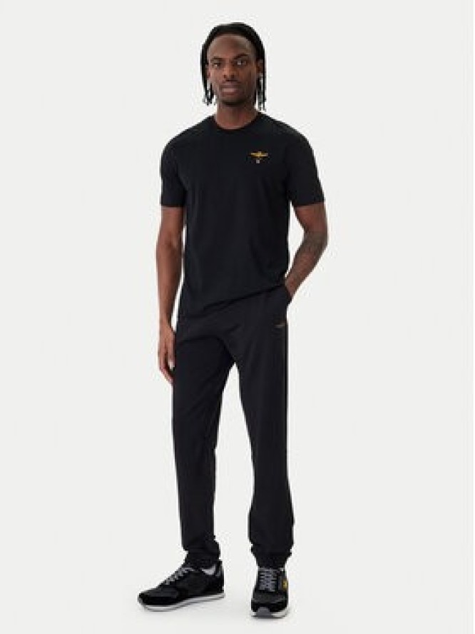 Aeronautica Militare T-Shirt 261TS1580UJ00372 Czarny Regular Fit