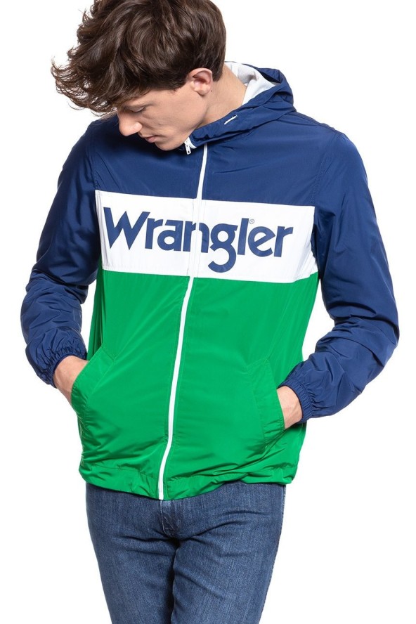 KURTKA WRANGLER WALLY WINDBREAKER BLUE DEPTHS W4707V9JY 112128992
