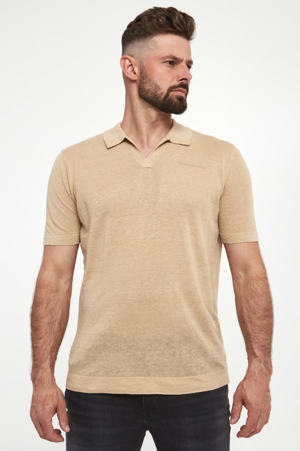 Polo męskie lniane KARL LAGERFELD