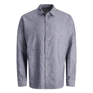 Koszula Jack & Jones letnia mieszanka lnu sprany denim