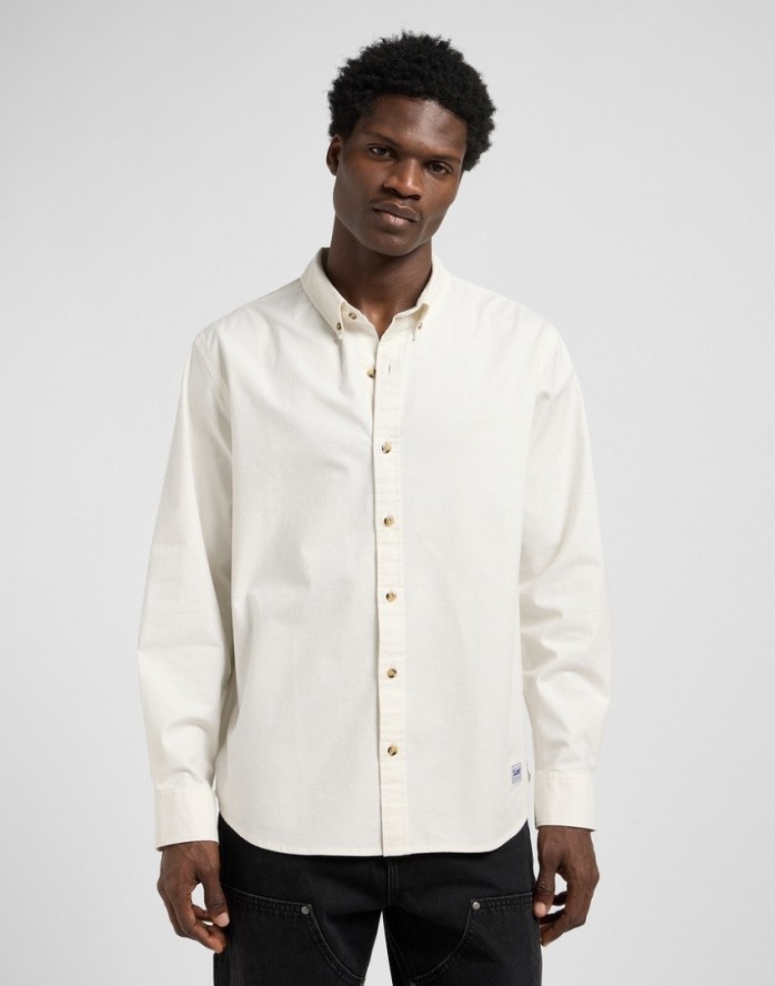 MESKA KOSZULA LEE NO POCKET BUTTON DOWN ECRU 112370478