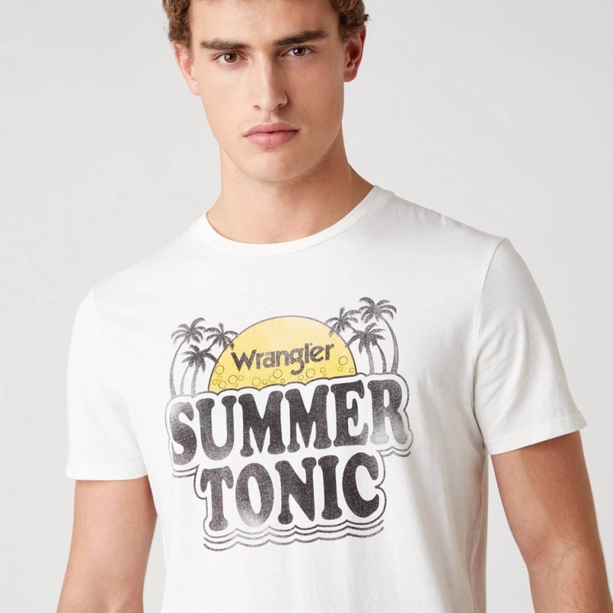 MĘSKI T-SHIRT WRANGLER SS SUMMER TEE OFF WHITE W7ATD3737 112131362