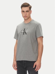 Calvin Klein Jeans T-Shirt Hero Monologo LV04RB862G Szary Regular Fit