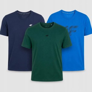KOMPLET KOSZULEK ZESTAW MĘSKI 4F 3PAK T-SHIRT