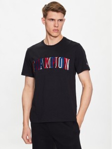 Champion T-Shirt 218512 Czarny Regular Fit