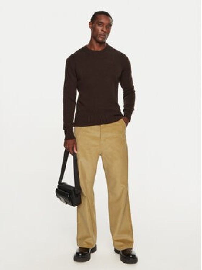 AMI Paris Spodnie materiałowe HTR102.CO0089 Brązowy Baggy Fit