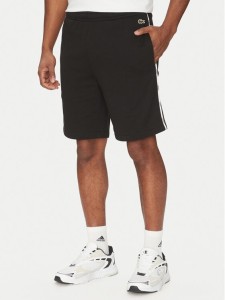 Lacoste Szorty sportowe GH9896 Czarny Regular Fit