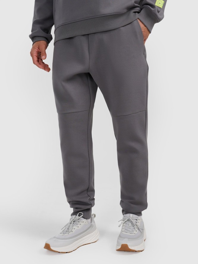 4F Spodnie dresowe joggery męskie - szare M
