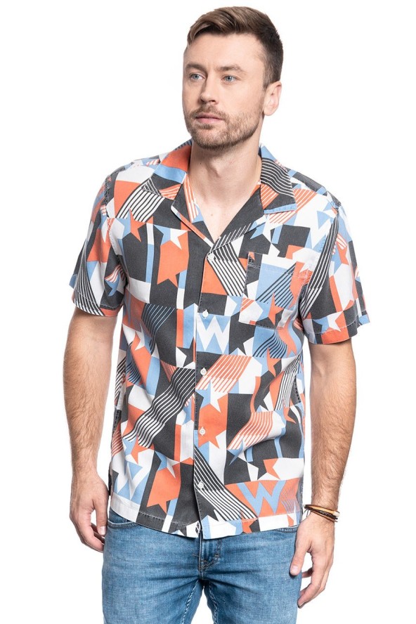 WRANGLER SS 1 PKT SHIRT FADED BLACK W5J36HXV6 112130179