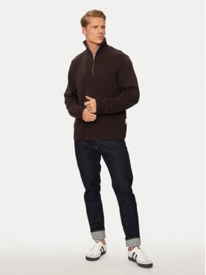 Jack & Jones Sweter Frederiksberg 12262055 Brązowy Loose Fit