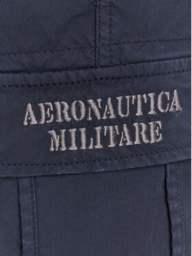 Aeronautica Militare Spodnie materiałowe 252PA1329UCT0244 Granatowy Regular Fit