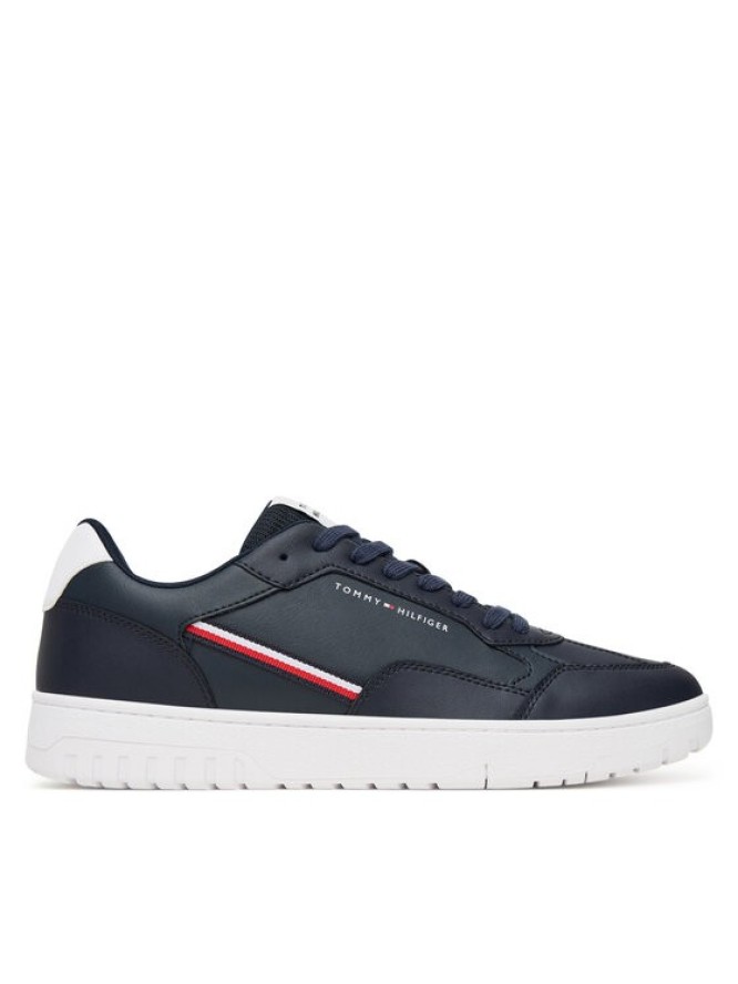 Tommy Hilfiger Sneakersy Th Basket Core Stripes FM0FM05631 Granatowy