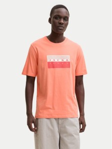 Jack & Jones T-Shirt Fusion Dots 12289863 Różowy Regular Fit