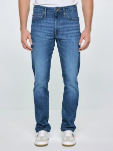 Jeansy męskie dopasowane granatowe Terry High Waist 552