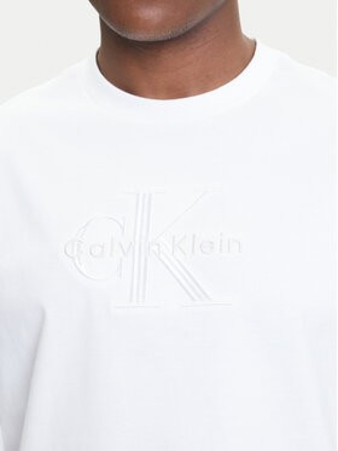 Calvin Klein Jeans T-Shirt Hero Monologo LV04RB295G Biały Relaxed Fit