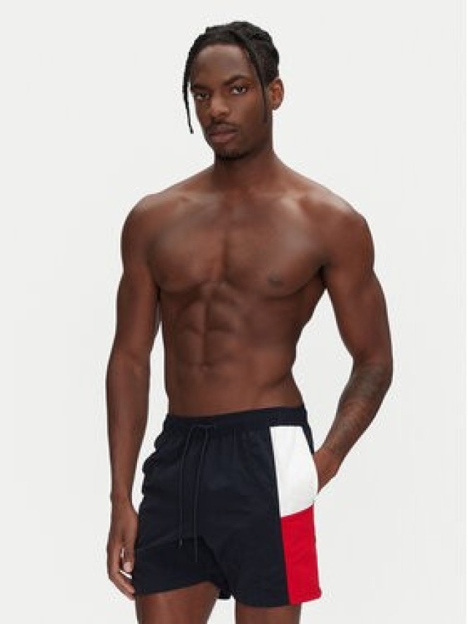 Tommy Hilfiger Szorty kąpielowe UM0UM03483 Granatowy Slim Fit