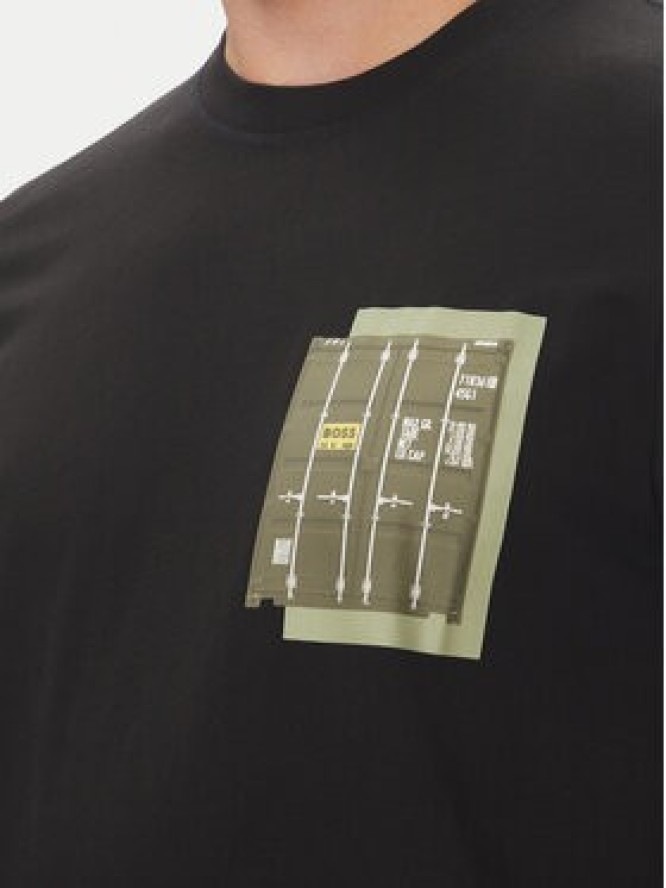 BOSS T-Shirt Te_Container 50546920 Czarny Regular Fit
