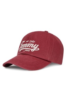 Tommy Jeans Czapka z daszkiem Archive Script AM0AM13550 Czerwony