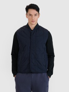 4F Bezrękawnik ze stójką męski - czarny S