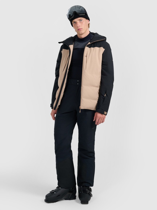 4F Kurtka narciarska membrana 10000 męska - beżowa M