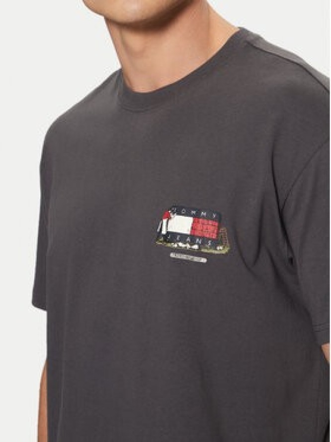 Tommy Jeans T-Shirt Novelty DM0DM20351 Szary Relaxed Fit