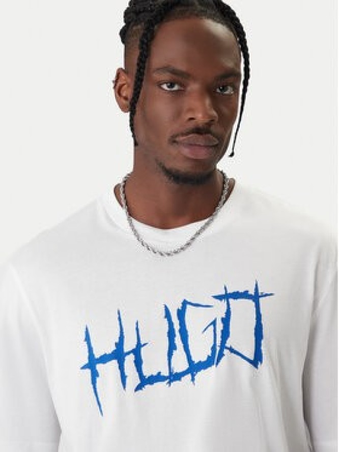 HUGO T-Shirt Namerix 50554350 Beżowy Regular Fit