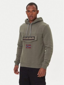 Napapijri Bluza Burgee Wint 4 NP0A892T Zielony Regular Fit