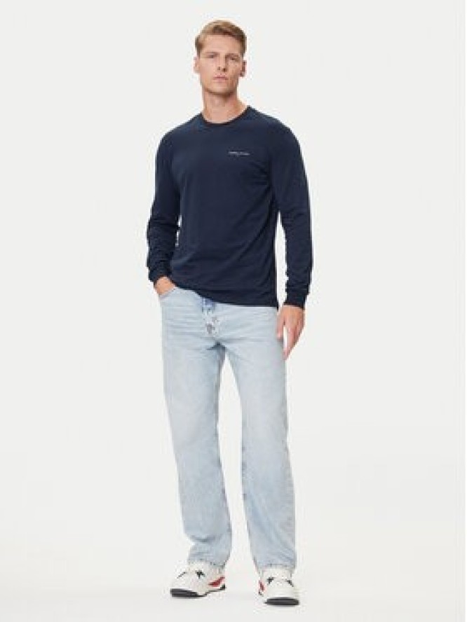 Tommy Jeans Longsleeve Chest Linear DM0DM21594 Granatowy Regular Fit