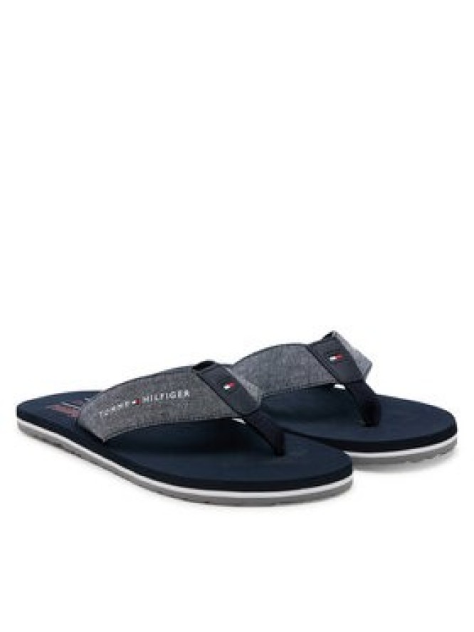 Tommy Hilfiger Japonki Chambray Beach Sandal FM0FM05570 Granatowy