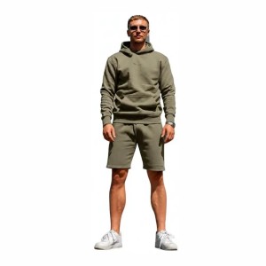 Szorty dresowe do noszenia w domu – khaki
