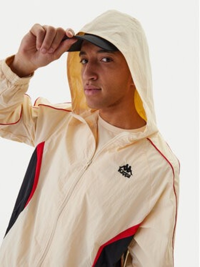 Kappa Wiatrówka Banda Silas 222 37222WW Écru Comfort Fit