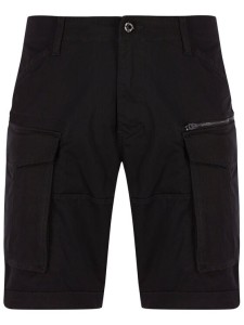 G-Star Raw Szorty materiałowe Rovic Zip D08566-5126-990 Czarny Relaxed Fit