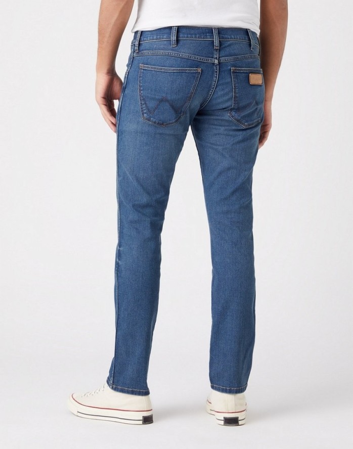 WRANGLER LARSTON MĘSKIE SPODNIE JEANSOWE GREEN TWIST W18SXP409 112145871