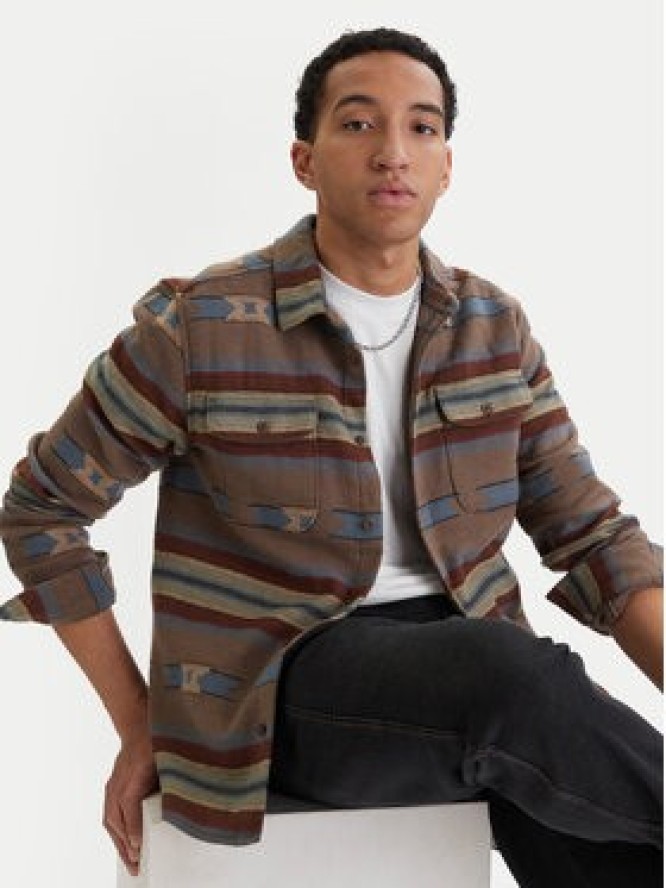 RVCA Koszula Dayshift 23A053505 Brązowy Regular Fit