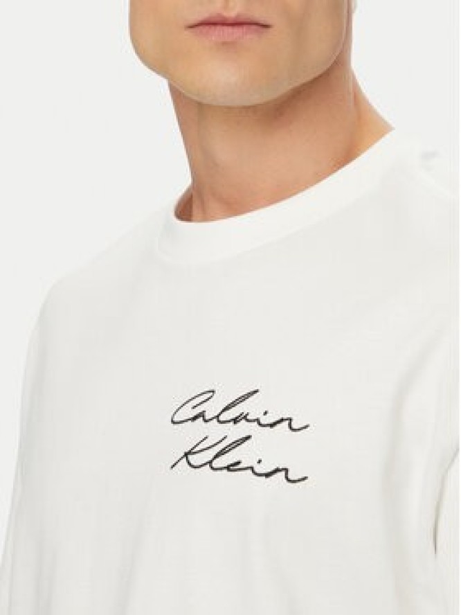 Calvin Klein Jeans T-Shirt LV04RE828G Biały Regular Fit