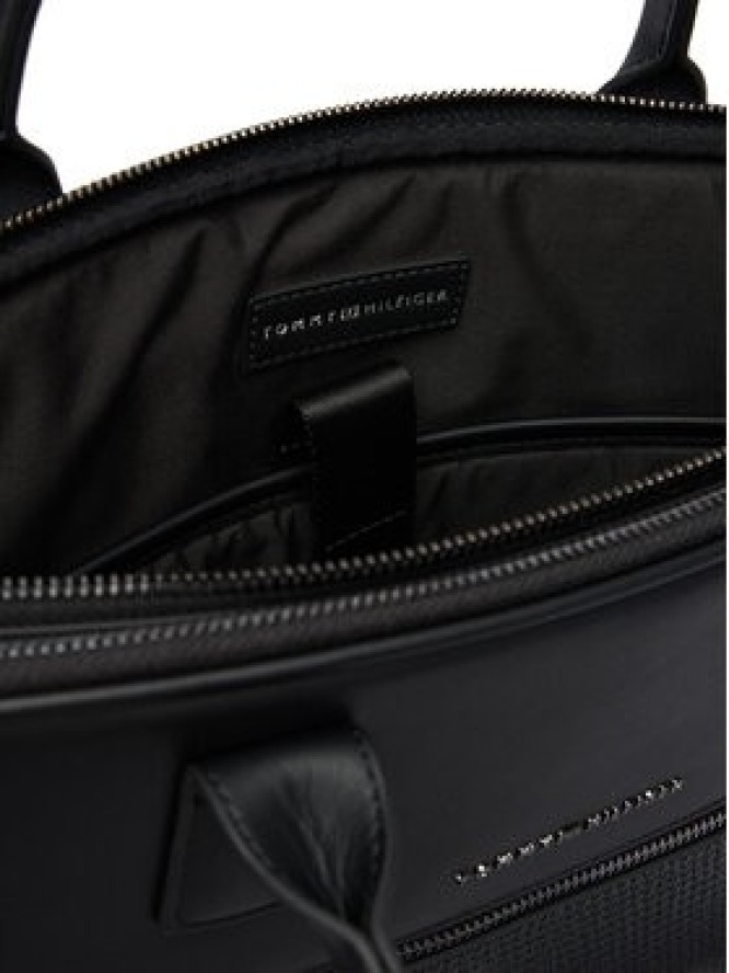 Tommy Hilfiger Torba na laptopa Th Woven Computer Bag AM0AM14094 Czarny