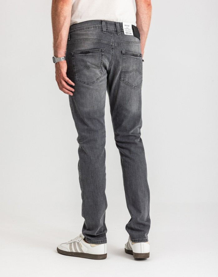 Męskie Spodnie Jeansowe Mustang Style Oregon Tapered Denim Black 1017124 4000 203