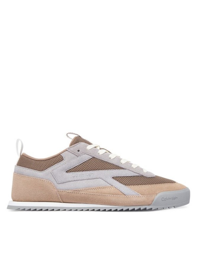 Calvin Klein Sneakersy Low Pro Runner Mix Mat HM0HM02208 Brązowy