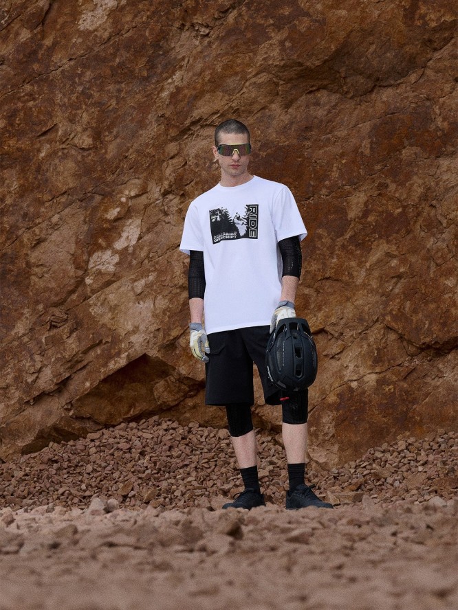 4F T-shirt relaxed z nadrukiem męski - biały XL