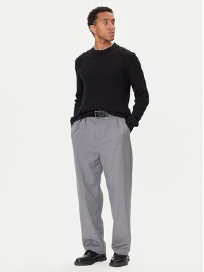 HUGO Sweter Syer 50546995 Czarny Regular Fit