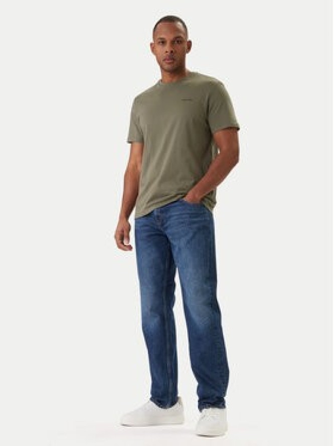 Calvin Klein T-Shirt Micro Logo LV04LC255G Zielony Regular Fit