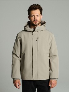 Ocieplana elegancka kurtka - beżowy